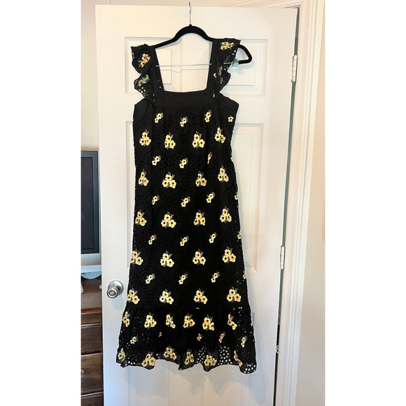 NWOT Anna Sui Pansy Eyelet Embroidered Maxi - Picture 5 of 9